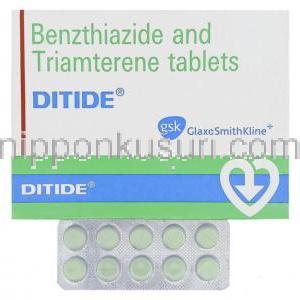 トリアムテレン/ベンズチアジド配合, Ditide, 50  25 mg 錠 (GSK)