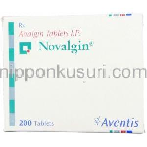 ノバルジン Novalgin Analgin 500 錠  (Aventis) 箱