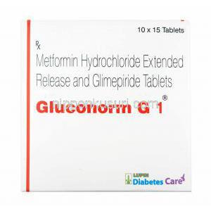 グルコノーム G (グリメピリド/ メトホルミン) 1mg 箱