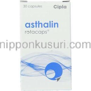 サルブタモール（ベントリン ジェネリック）, Asthalin,   200mcg 吸入用カプセル (Cipla) 箱
