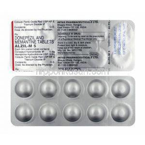 アルジル M (ドネペジル/ メマンチン) 5mg 錠剤