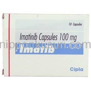 イマチニブ (グリベックジェネリック) , Imatib, １00mg カプセル (Cipla) 箱