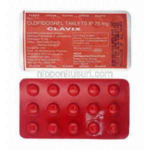クラビックス (クロピドグレル) 75mg 錠剤