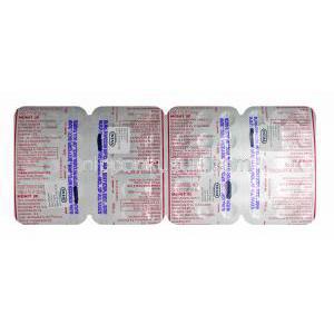 モニット (一硝酸イソソルビド) 20mg 錠剤裏面