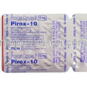 ピロキシカム 10 mg カプセル　包装