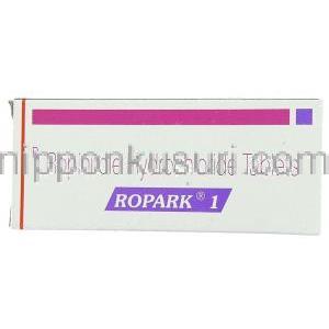 ロピニロール（レキップジェネリック）, Ropark, 1mg 錠 (Sun Pharma) 箱