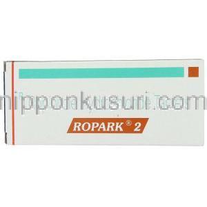 ロピニロール（レキップジェネリック）, Ropark, 2mg 錠 (Sun Pharma) 箱