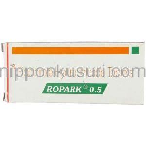 ロピニロール（レキップジェネリック）, Ropark, 0.5mg 錠 (Sun Pharma) 箱