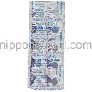 テオフィリン（ユニフィル ジェネリック）, OD Phyllin 400mg 錠 (Sidmak) 包装