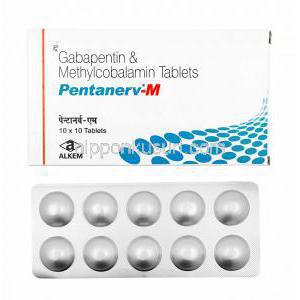 ペンタナーブ M (ガバペンチン/ メチルコバラミン) 箱、錠剤