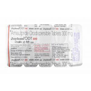 ジョイケム DT (アミスルプリド) 300mg 錠剤裏面