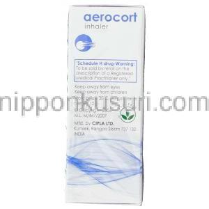 ベクロメタゾン / レボサルブタモール, Aerocort, 20 mdi 50mcg 50 mcg 吸入剤 (Cipla)　取り扱説明