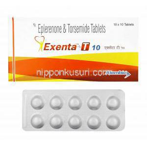 エクセンタ T (エプレレノン/ トラセミド) 10mg 箱、錠剤