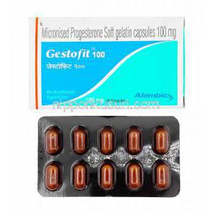 ゲストフィット (プロゲステロン) 100mg 箱、カプセル