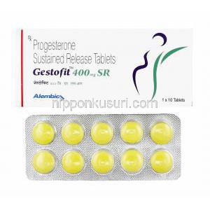 ゲストフィット (プロゲステロン) 400mg 箱、錠剤