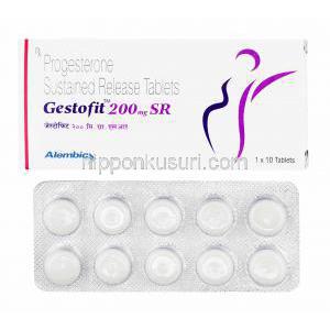 ゲストフィット (プロゲステロン) 200mg 箱、錠剤