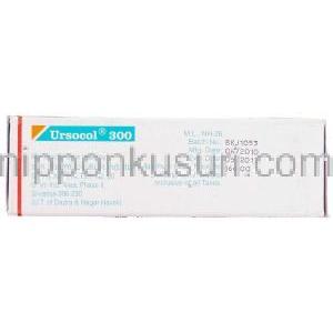 ウルソデオキシコール酸（ウルソジェネリック）, Ursocol, 300mg 錠 (Sun Pharma) 製造者情報
