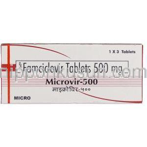 マイクロビル Microvir, ファムビル ジェネリック, ファムシクロビル 500mg 錠 (Micro)