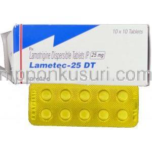 ラメテック-25 DT Lametec-25 DT, ラミクタールジェネリック, ラモトリジン 25mg 錠 (Protec/Cipla)