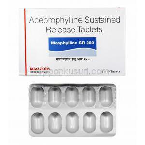 マクフィリン (アセブロフィリン) 200mg 箱、錠剤
