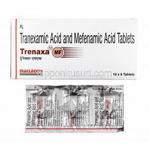 トレナクサ MF (トラネキサム酸/ メフェナム酸) 箱、錠剤