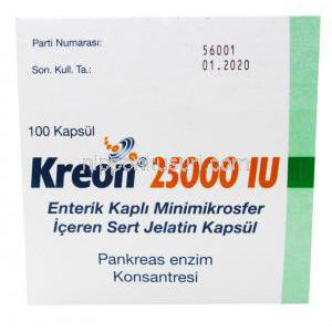 クレオン,25,000IU 100カプセル,製造元：Abbott, 箱上面