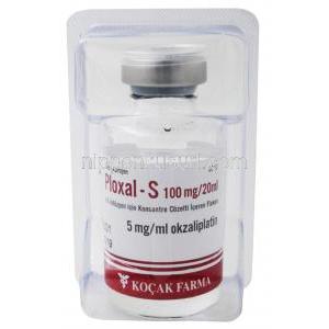 プロクサル-S, オキサリプラチン, 20ml バイアル 100mg, 1 X 20ml,包装（表面）