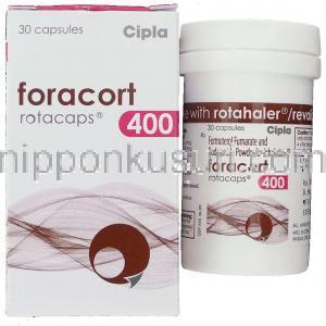 フマル酸ホルモテロール / ブデソニド配合 （シンビコート ジェネリック）, Foracort, 6mcg / 400mcg 吸