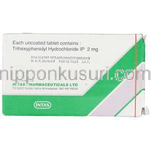 トリヘキシフェニジル, Bexol, 2MG 錠 (Intas Pharm) 製造者情報