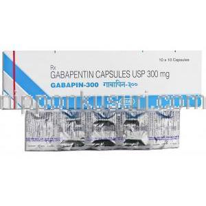 ガバピン Gabapin, ガバペンチン 300mg カプセル (Intas)