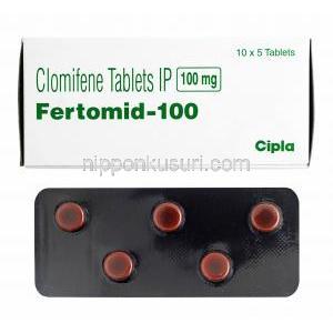 ファートミッド (クロミフェン) 100mg 箱、錠剤