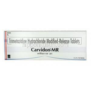 カーヴィドン MR, トリメタジジン 35 mg, 錠剤, 箱表面