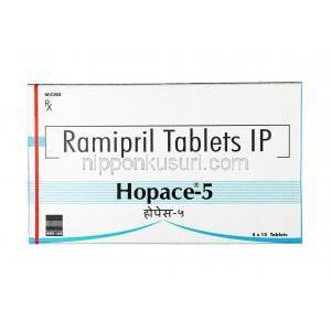 ホペース  5 , ラミプリル5mg, 錠剤, 箱表面