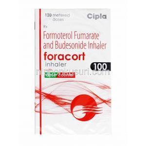 フォラコート (ブデソニド 6mcg/ フマル酸ホルモテロール 100mcg) 吸入剤 箱