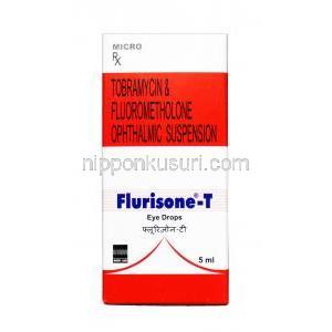 フルリゾン T 点眼/点耳薬, トブラマイシン  3mg / フルオロメトロン 1mg, 点眼/点耳薬 5ml, 箱