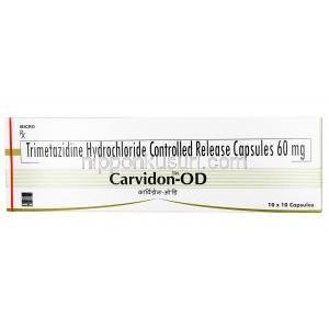 カーヴィドン  OD, トリメタジジン　60 mg, 錠（徐放性錠）, 箱表面