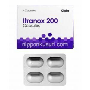 イトラノックス (イトラコナゾール) 200mg 箱、カプセル