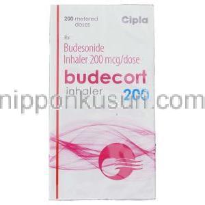 ブデソニド（パルミコート ジェネリック） 200mcg 200回 吸入剤 (Cipla) 箱