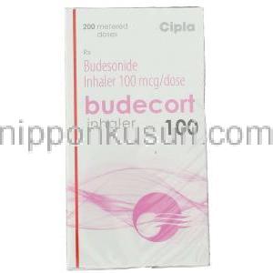 ブデソニド（パルミコート ジェネリック） 100mcg 200回 吸入剤 (Cipla) 箱