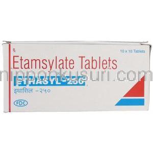 エタンシラート, エタシル Ethasyl 250mg 錠 箱