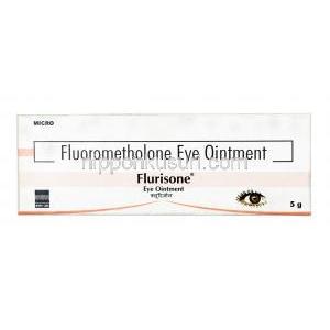 フルリゾン眼軟膏, フルオロメトロン, 眼軟膏 5g, 箱表面