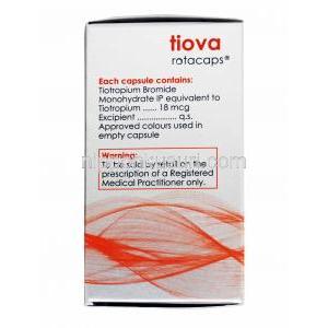 チオーバ, 臭化チオトロピウム 18mcg, 吸入用カプセル (CIPLA) 成分