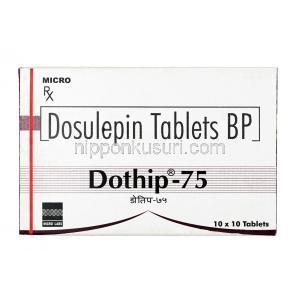 ドチップ, ドチエピン 75 mg, 錠剤, 箱表面