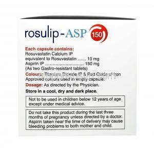 ロスリップ ASP (ロスバスタチン 10mg/ アスピリン 150mg) 成分