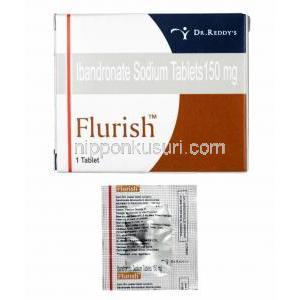 フルリッシュ (イバンドロン酸) 150mg 箱、錠剤