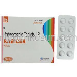 ラビサー Rabicer, パリエットジェネリック, ラベプラゾール 20mg 錠 (Biochem) 包装