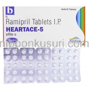 ハートエース Heartace, アルテース ジェネリック, ラミプリル 5mg 錠 (Biochem)