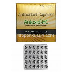 アントキシド HC (ベータカロチン/ 銅/ マンガン/ セレン/ 硫酸亜鉛) 箱、カプセル