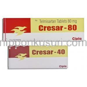 テルミサルタン（ミカルディスジェネリック）, Cresar 40mg / 80mg 錠 (Cipla)