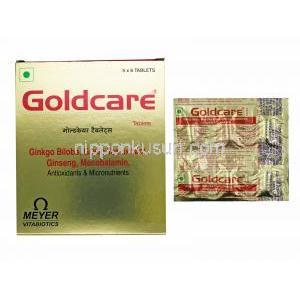 Goldcare box and tablets
